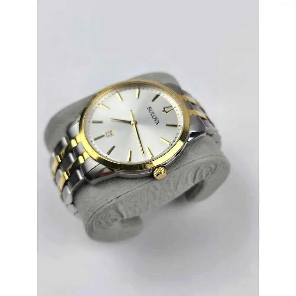 Bulova Classic Two-Tone Stainless Steel Quartz Men's Watch -Short bracelet